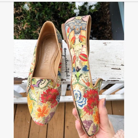 Alexander Mcqueen Floral Loafers - Picture 4 of 8